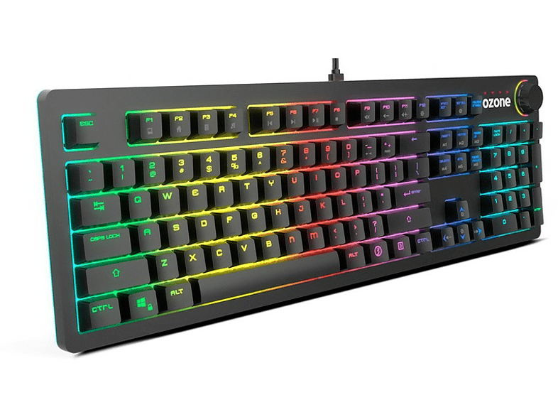 Teclado gaming - Ozone StrikeBack teclado, RGB, USB, Sí, Negro