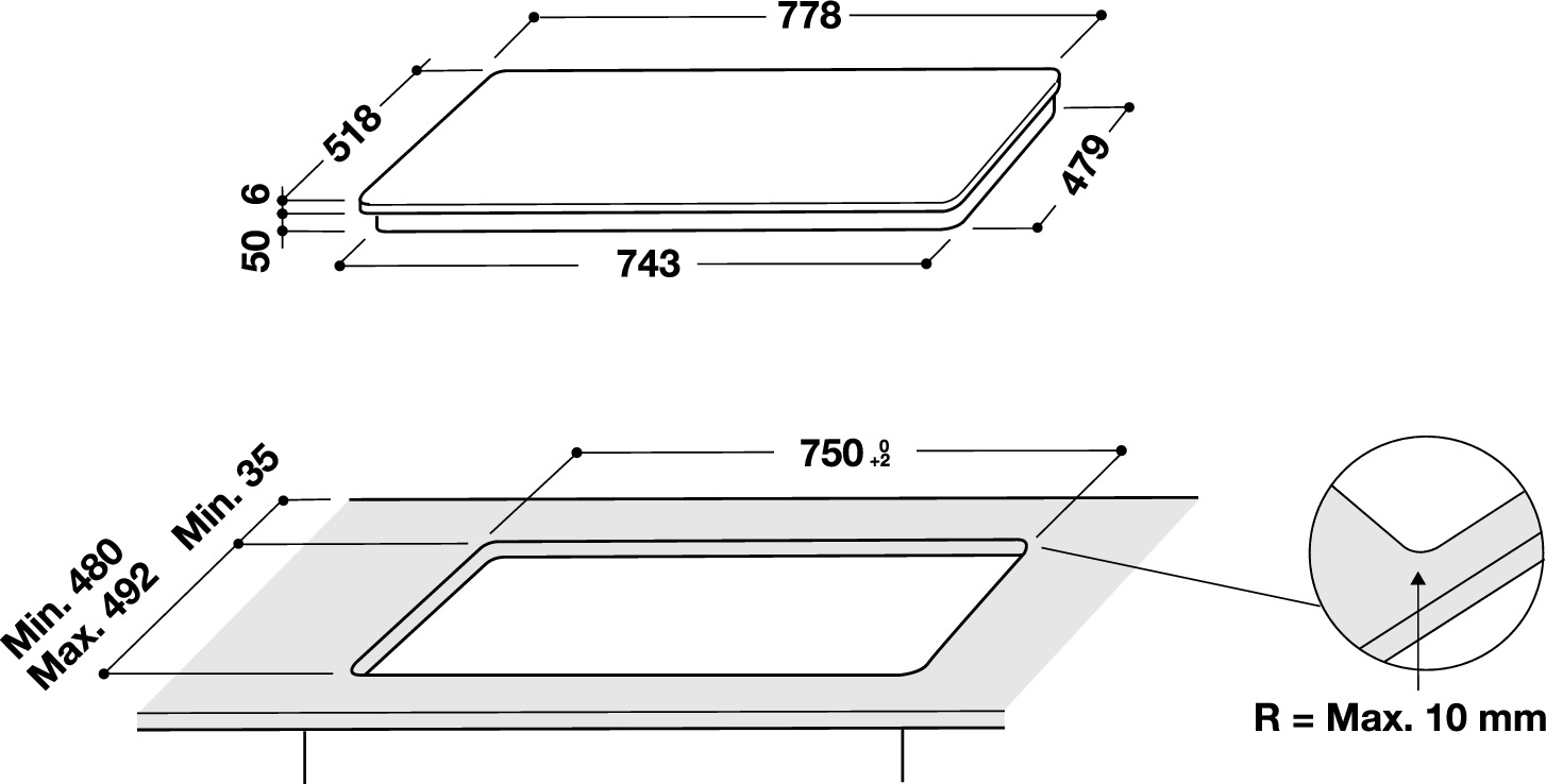 BAUKNECHT BS 2677C AL Induktionskochfeld (778 mm breit, 4 Kochzonen)