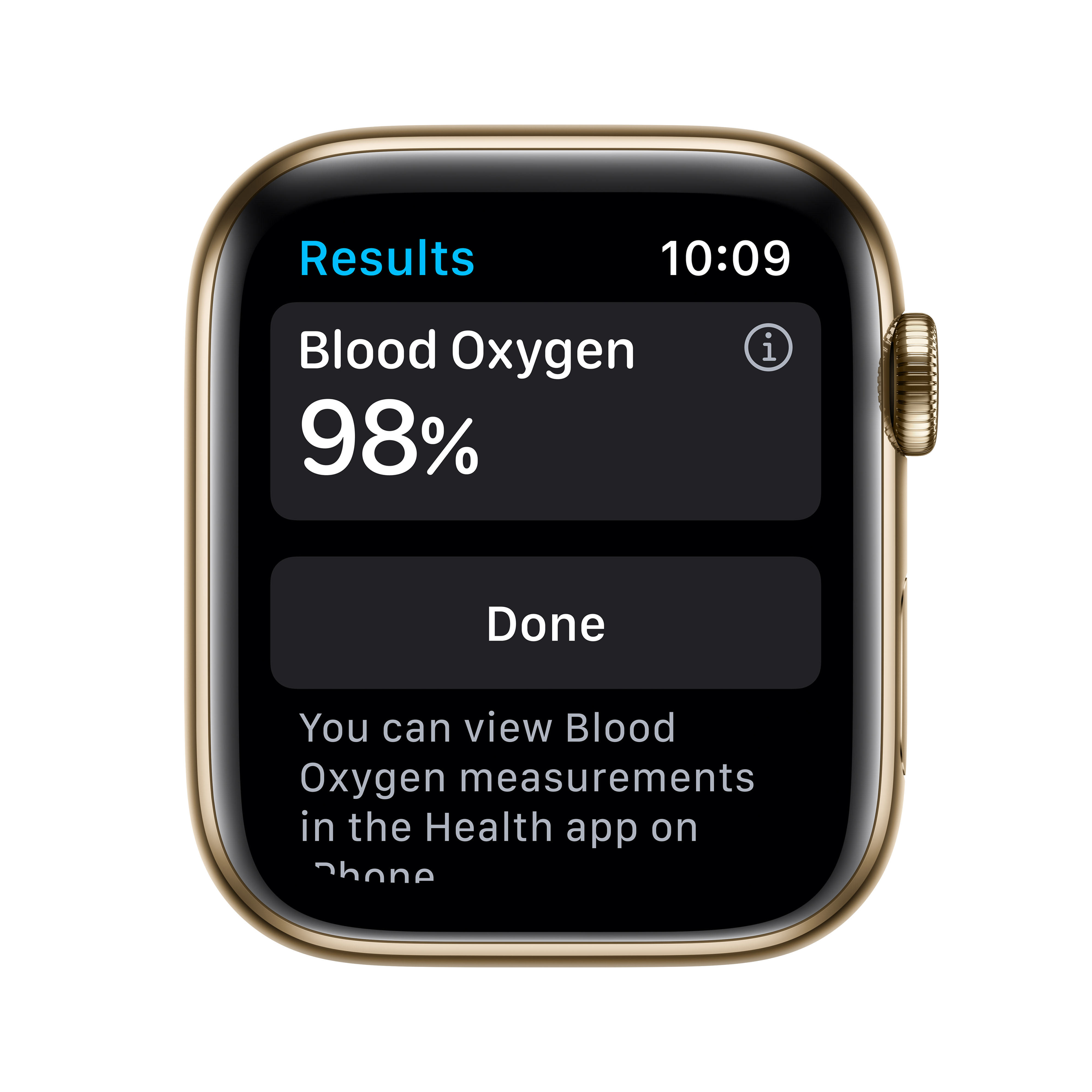 APPLE Watch Series 6 (GPS + Cellular) 44mm Smartwatch Edelstahl Fluorelastomer, 140 - 210 mm, Armband: Zyperngrün, Gehäuse: Gold