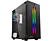 RAMPAGE Spectra Tempered Glass 600W 80Plus Rainbow Fan ve Ledli Gaming Bilgisayar Kasası Siyah