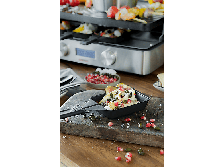 Gastroback 2in1 Advanced Plus Raclette & Fondue (in Edelstahl, Schwarz, für 1-9 Personen, 2200 Watt) — Foto 3 von 5