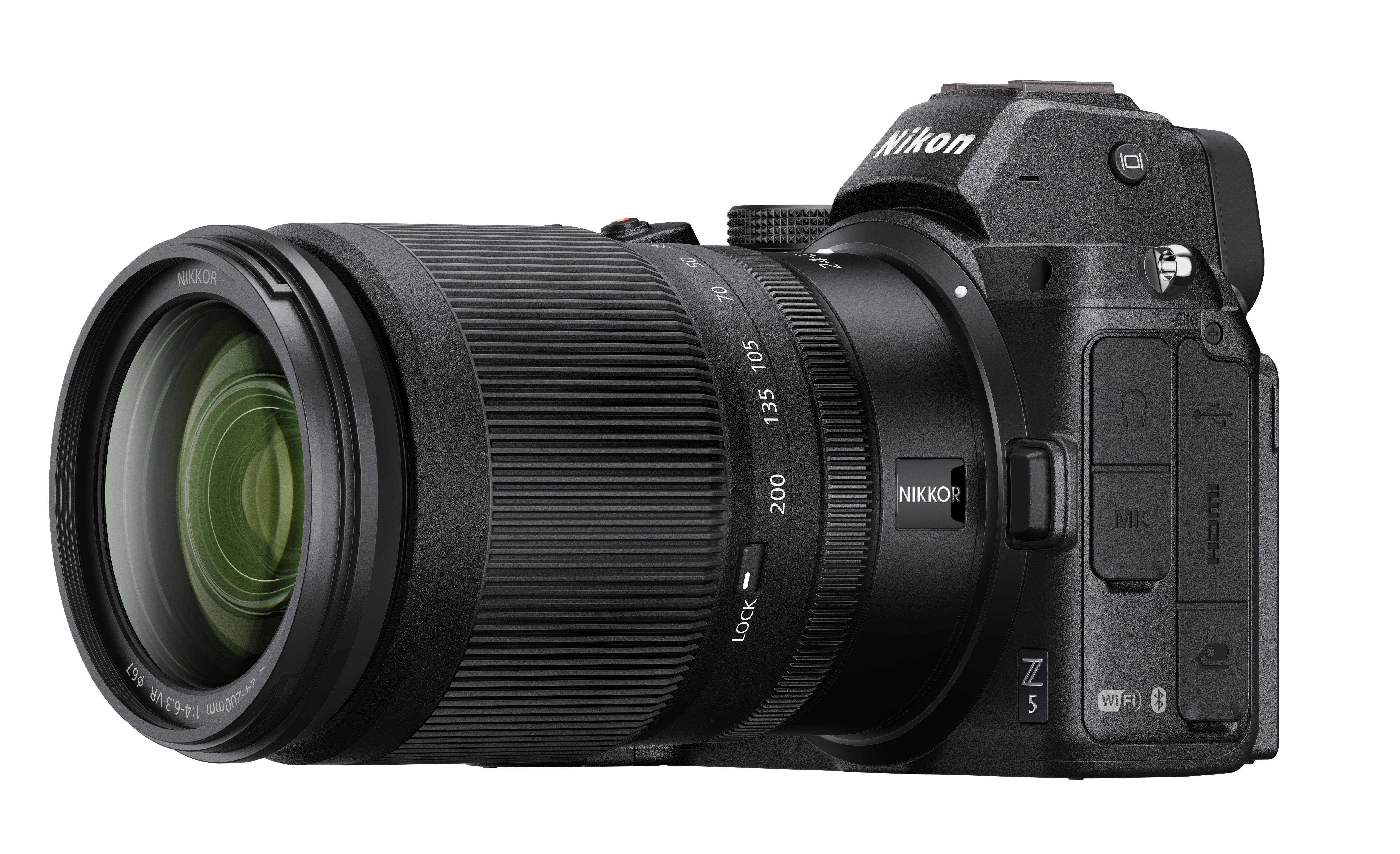 NIKON Z 5 Systemkamera mit Objektiv Z 24-200mm f4.0-6.3 VR Schwarz