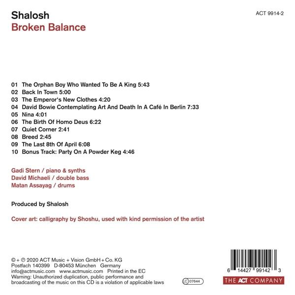 CD-Cover mit Titelliste und Künstlerinformationen. Es ist weiß mit schwarzem Text.