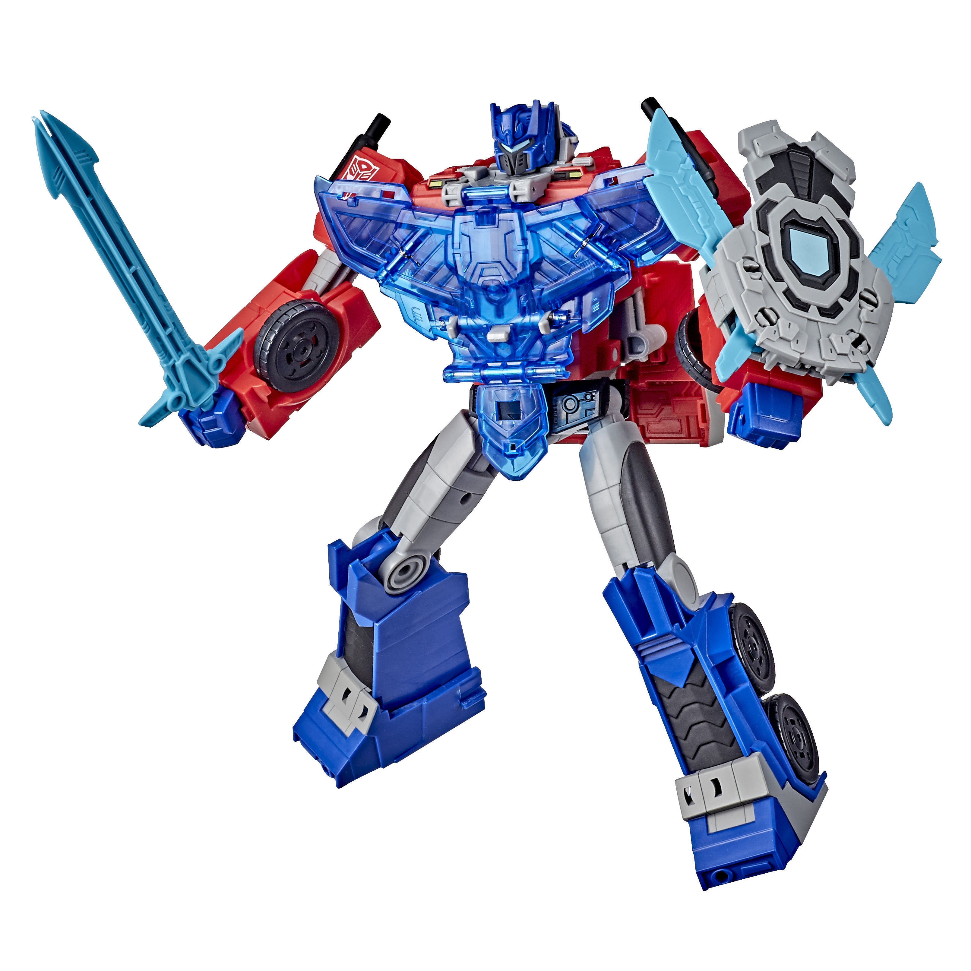 HASBRO Transformers Bumblebee Cyberverse Adventures Officer-Klasse Optimus Prime Actionfigur Blau/Rot