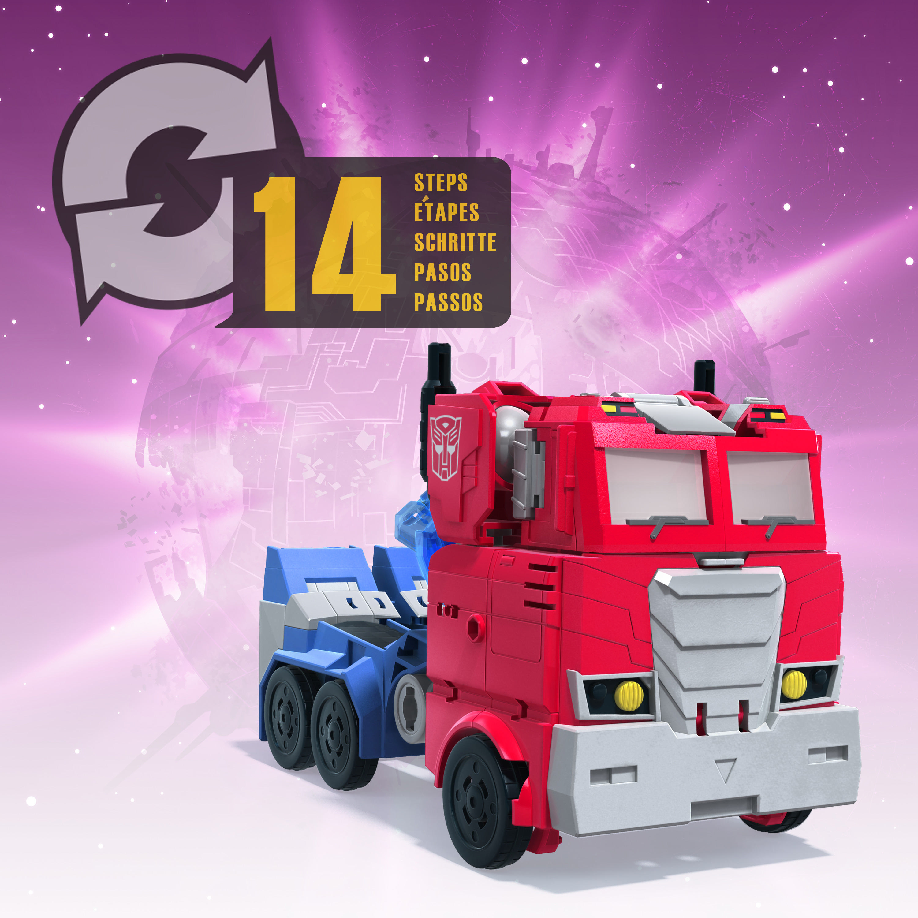 HASBRO Transformers Bumblebee Cyberverse Adventures Officer-Klasse Optimus Prime Actionfigur Blau/Rot