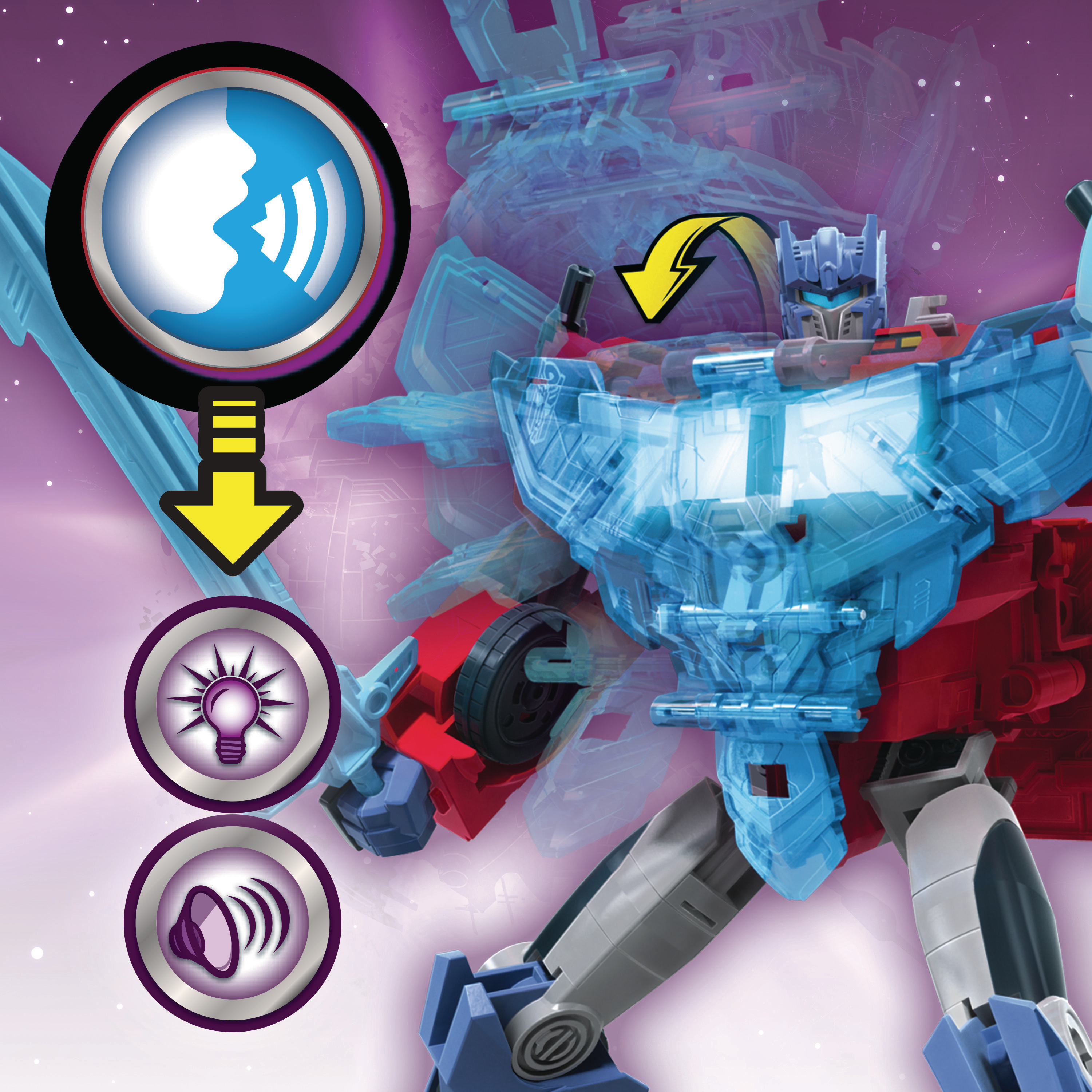 HASBRO Transformers Bumblebee Cyberverse Adventures Officer-Klasse Optimus Prime Actionfigur Blau/Rot