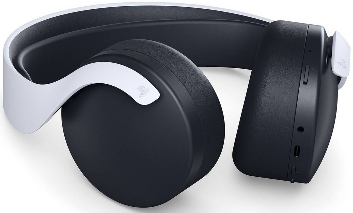 Auriculares Playstation 5 en blanco y negro.