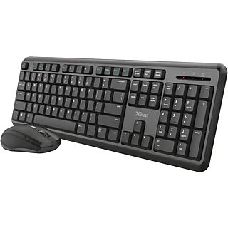 Pack Teclado + Ratón - Trust Ody Wireless Silent, Inalámbrico, Negro