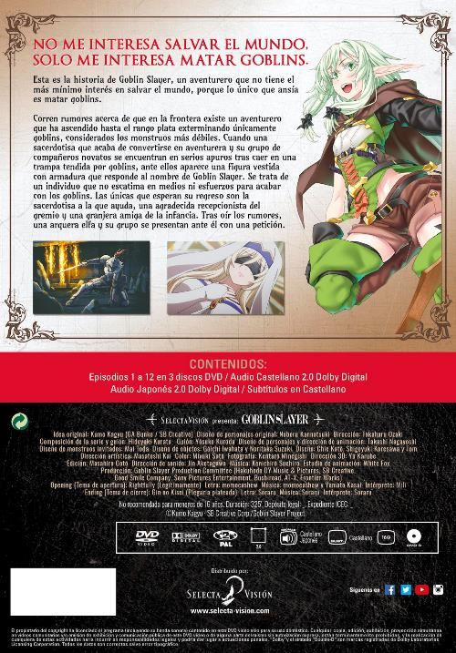 Contraportada de un DVD con ilustración y texto de estilo anime japonés.