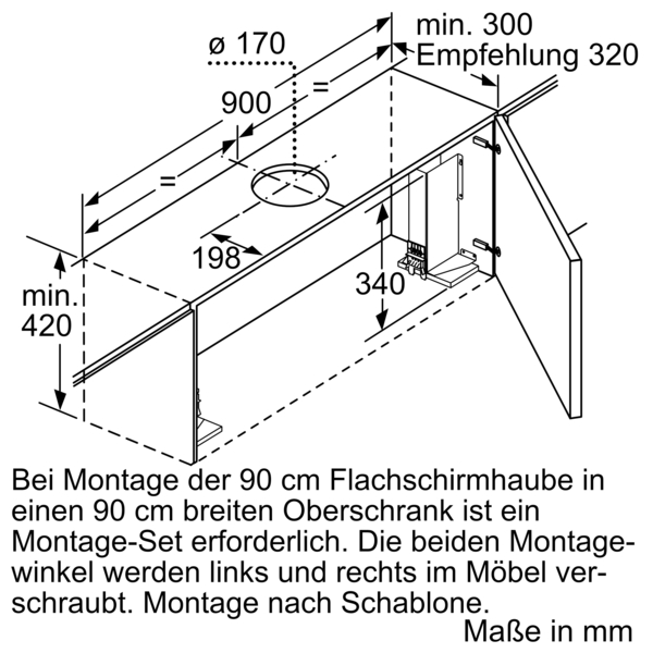 SIEMENS LI97RA561, Dunstabzugshaube (898 mm breit, 290 mm tief)