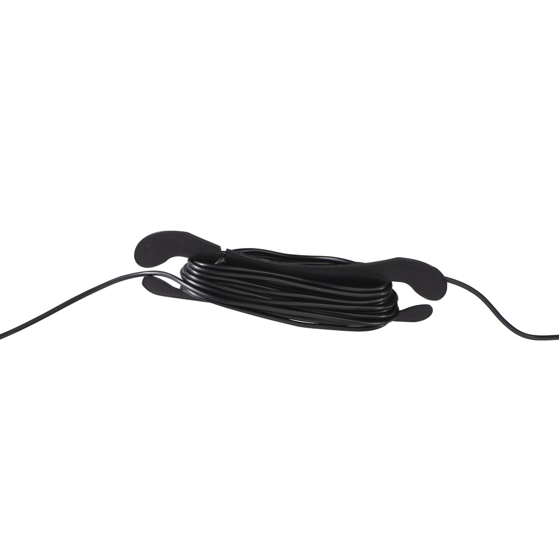 Schwarzes Ladekabel mit abgewinkeltem Anschluss.