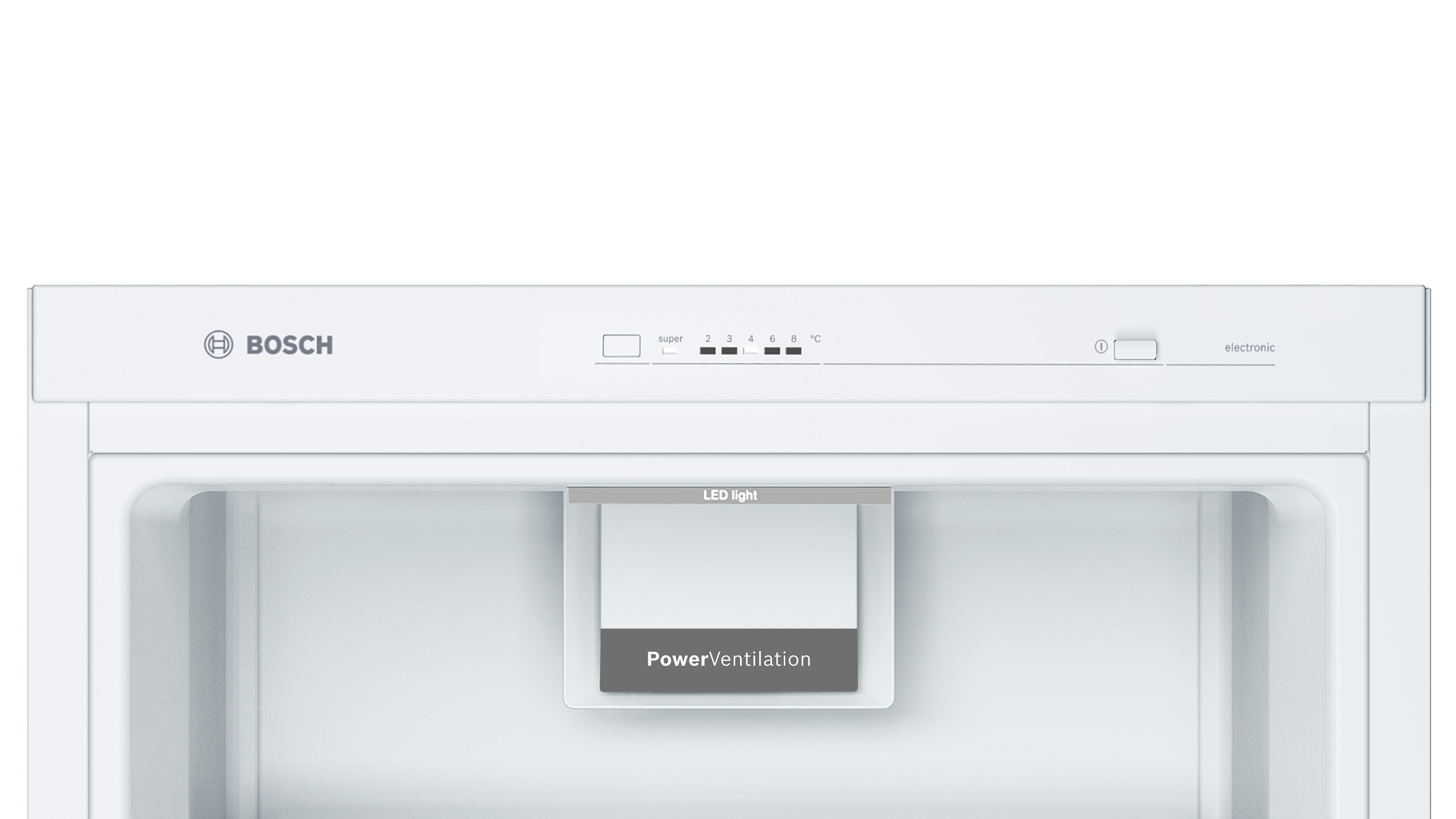 Weißes Papier mit Text über einen Siemens Gefrierschrank.