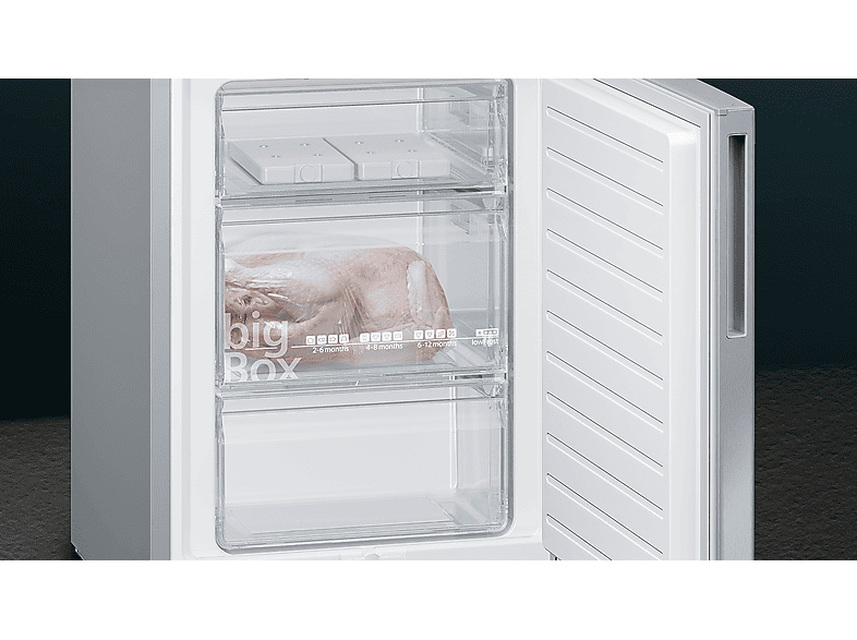 Siemens KG36EALCA Kühl- Gefrierkombination (C, 312 l, 1860 mm hoch, Standgerät, Silber) — Foto 4 von 5