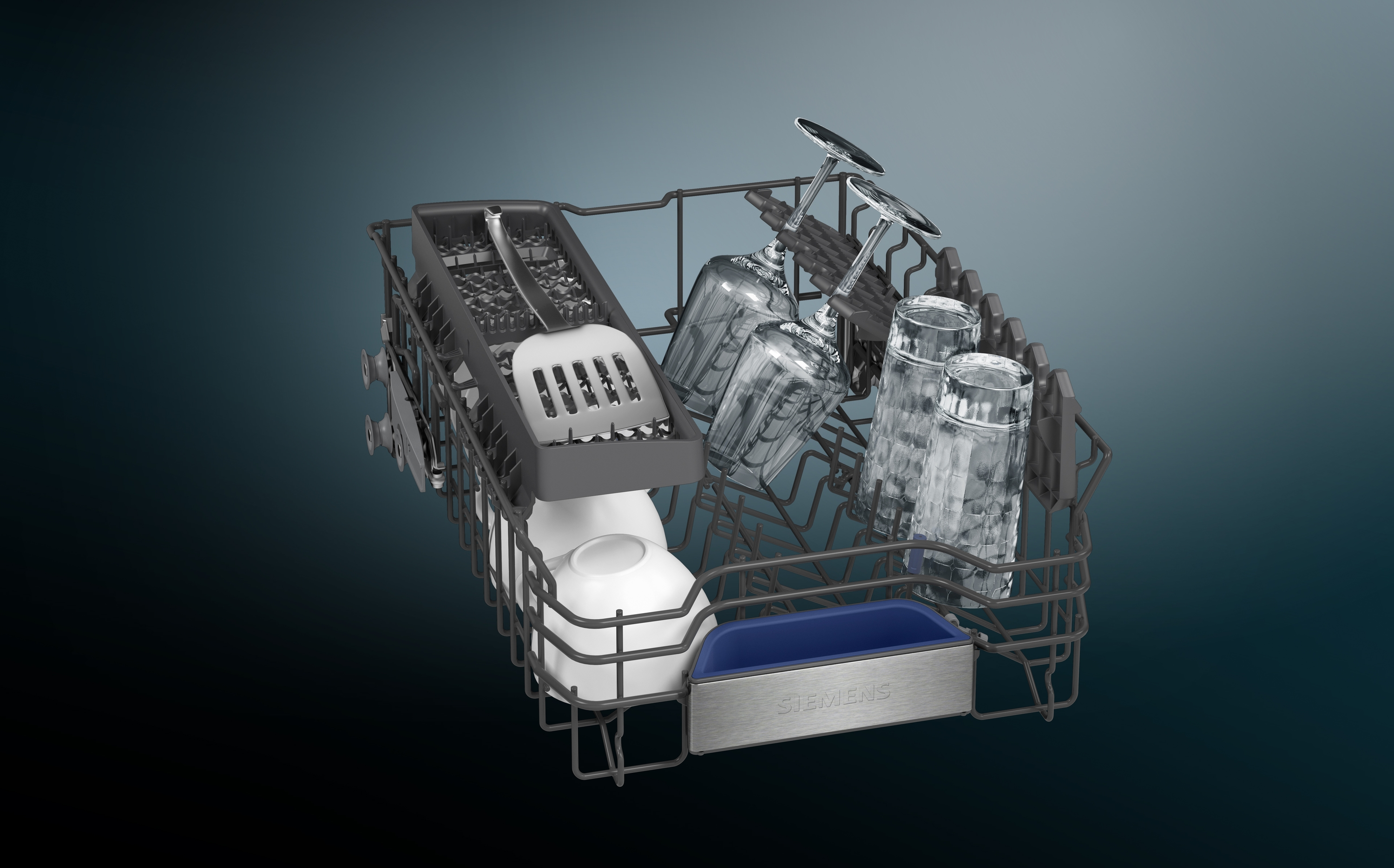 SIEMENS SR85EX09KE iQ500 Geschirrspüler (vollintegrierbar, 448 mm breit, 44 dB (A), D)