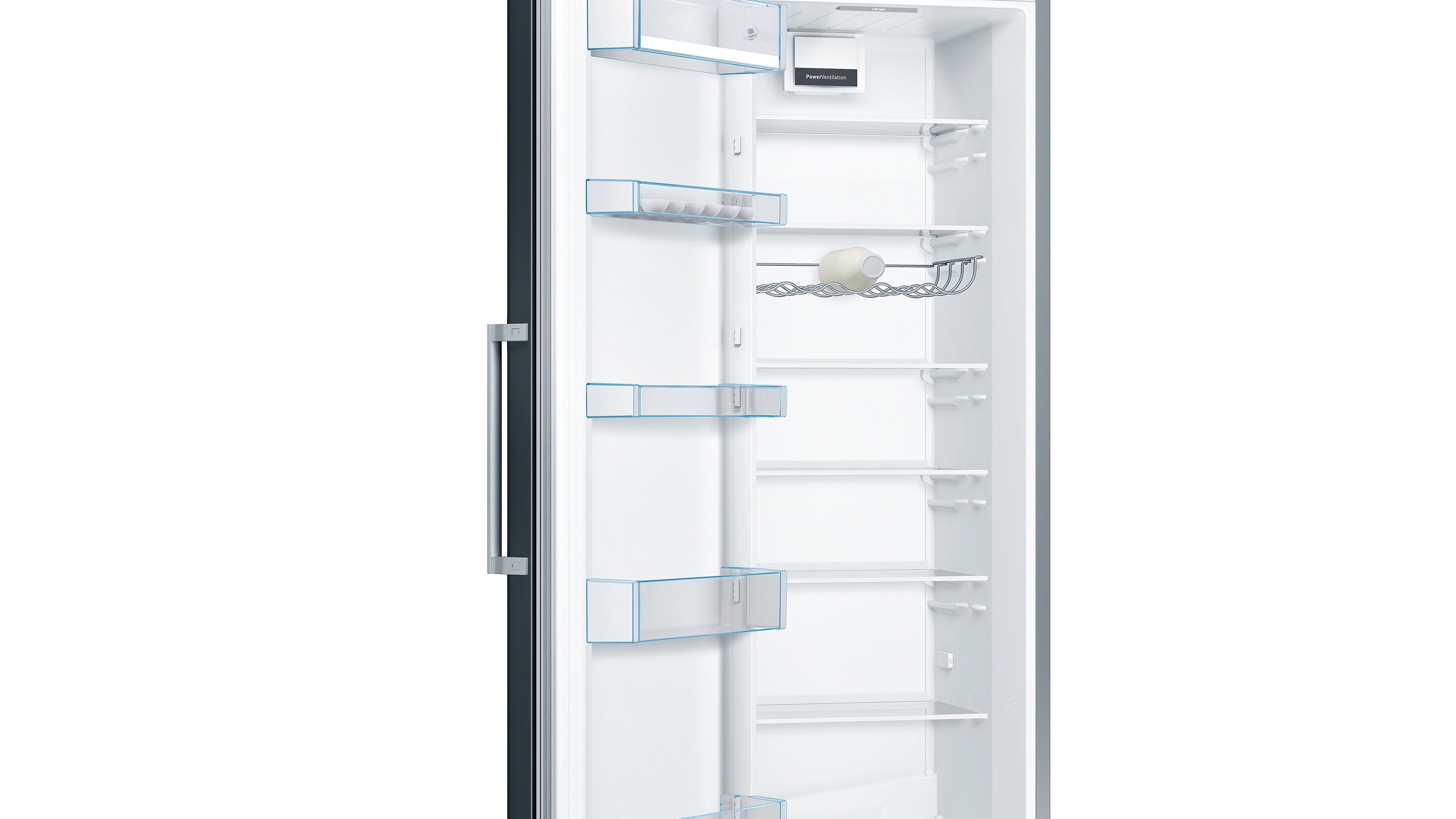 BOSCH KSV36VBEP Serie 4 Kühlschrank (348 l, E, 1860 mm hoch, Schwarz)
