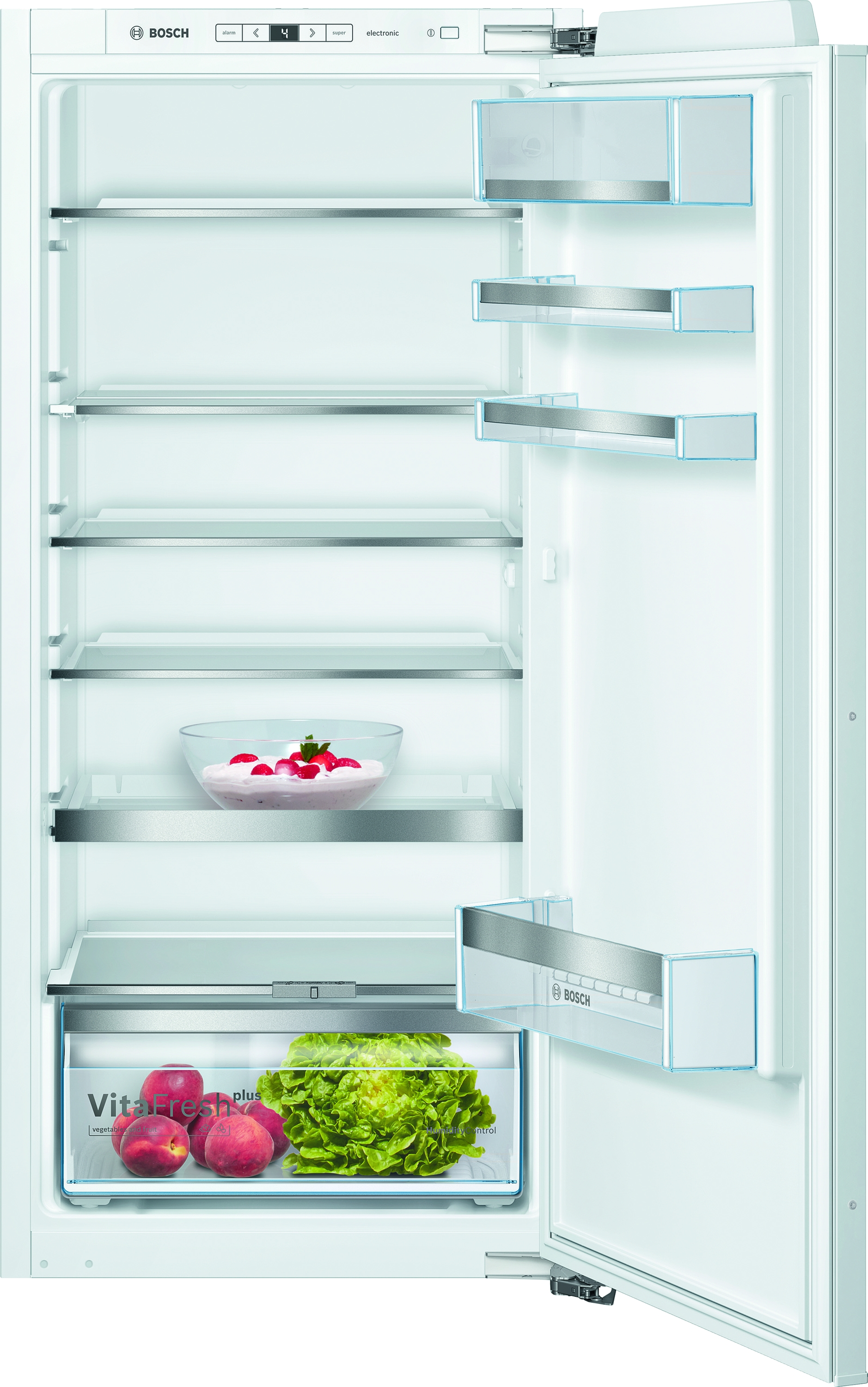Frigorífico una puerta - Bosch KIR41AFF0, 211 l, 122.1 cm, Integrable, 33 dB, Blanco