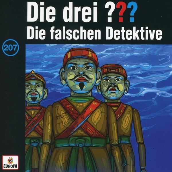 Cover von Die drei ??? (Die drei Fragezeichen) mit Marionettenköpfen.