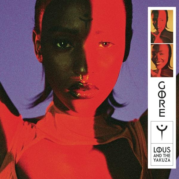 Albumhoes 'GORE' van Lotus and The Yakuza. Gezicht van een vrouw half in schaduw.