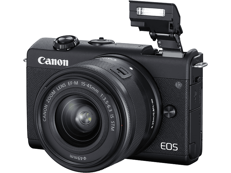 CANON EOS M200 BK M15-45 Aynasız Fotoğraf Makinesi Siyah Fiyat