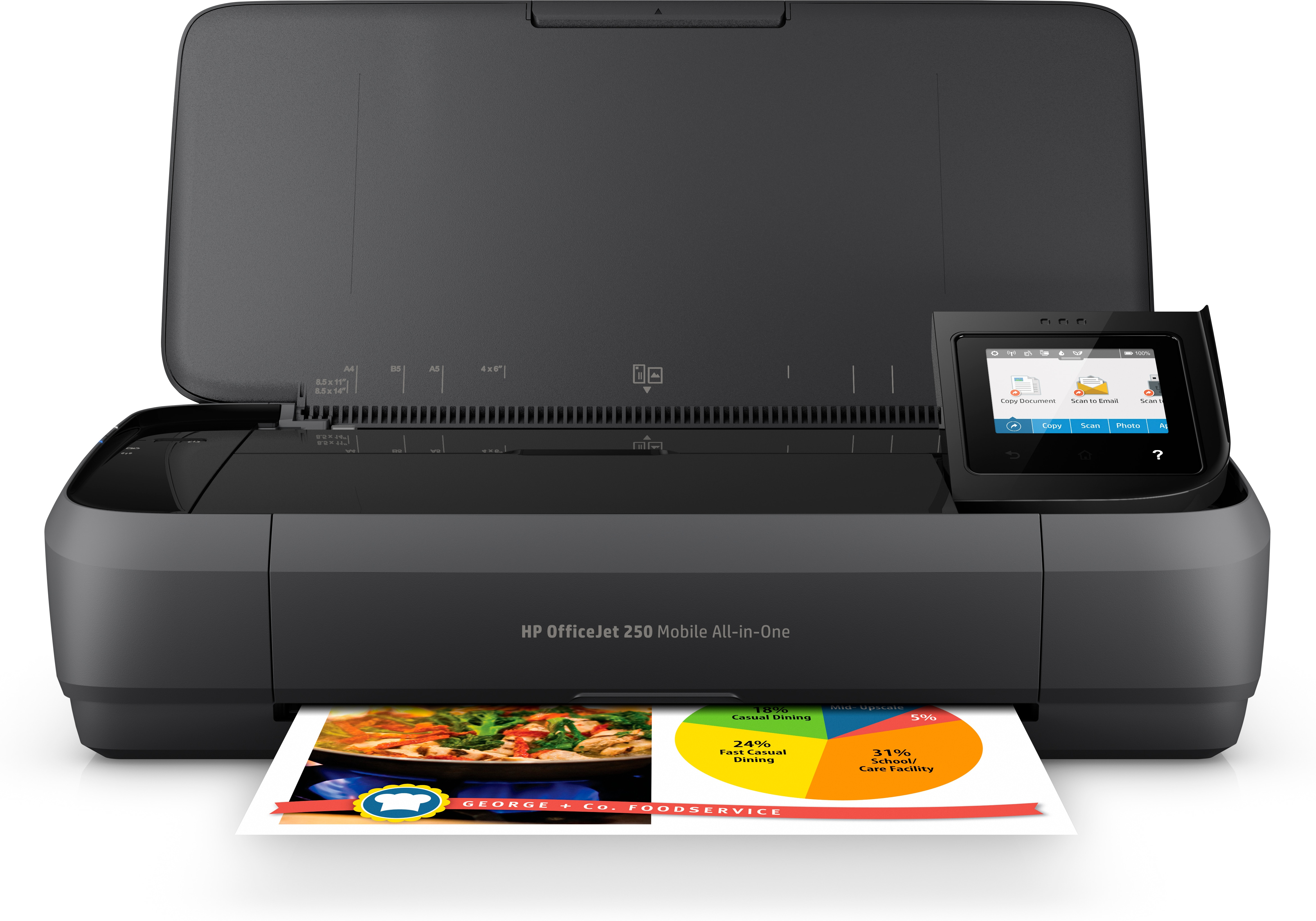 HP OfficeJet 250 Mobil WLAN Multifunktionsdrucker 3-in-1 Tintenstrahldruck