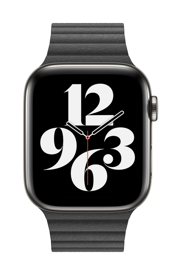 Apple Watch Loop de piel, 44mm, L, Negro