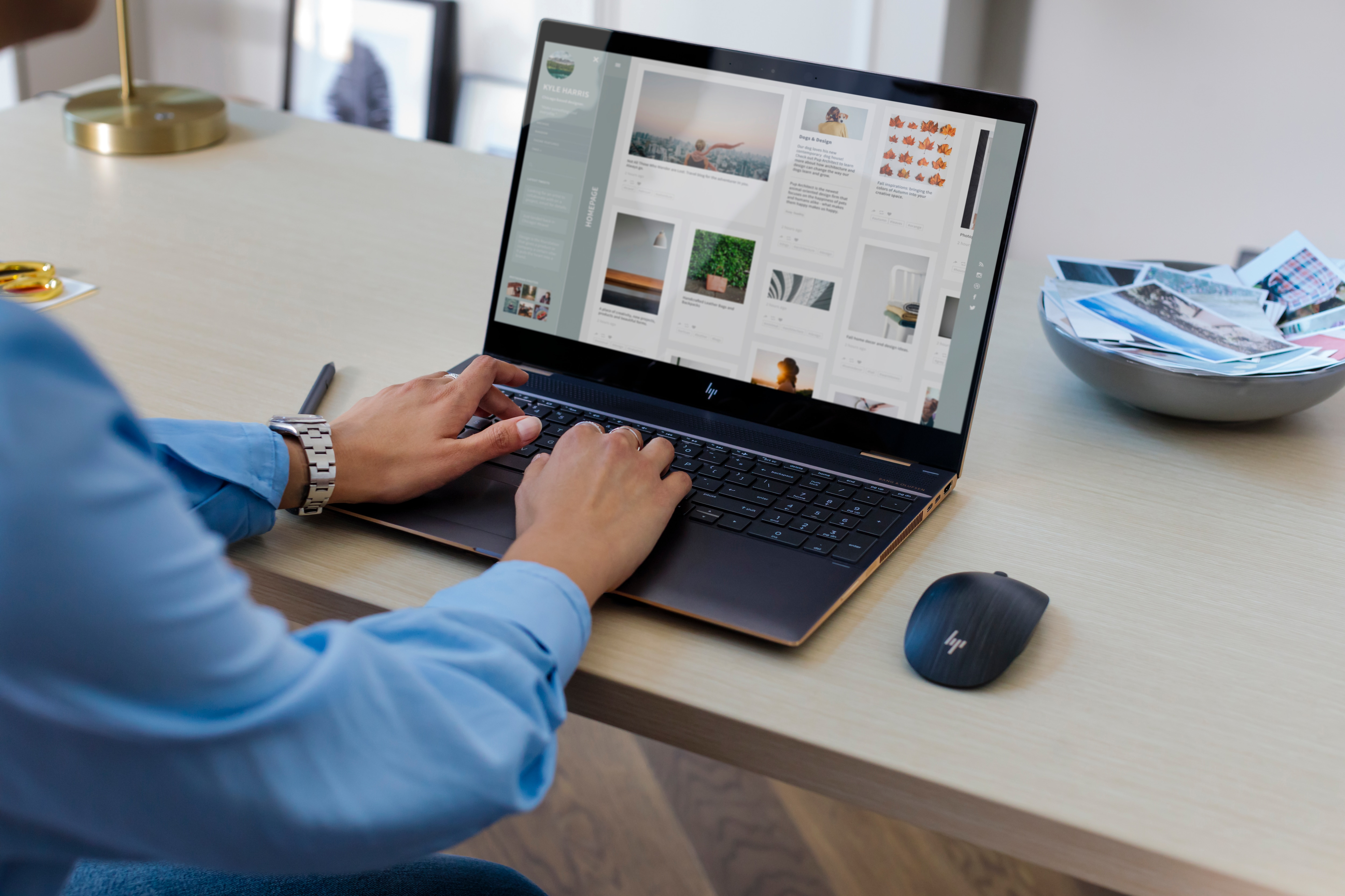 Ratón inalámbrico - HP Spectre 500, Bluetooth®, color plata, 1600 ppp
