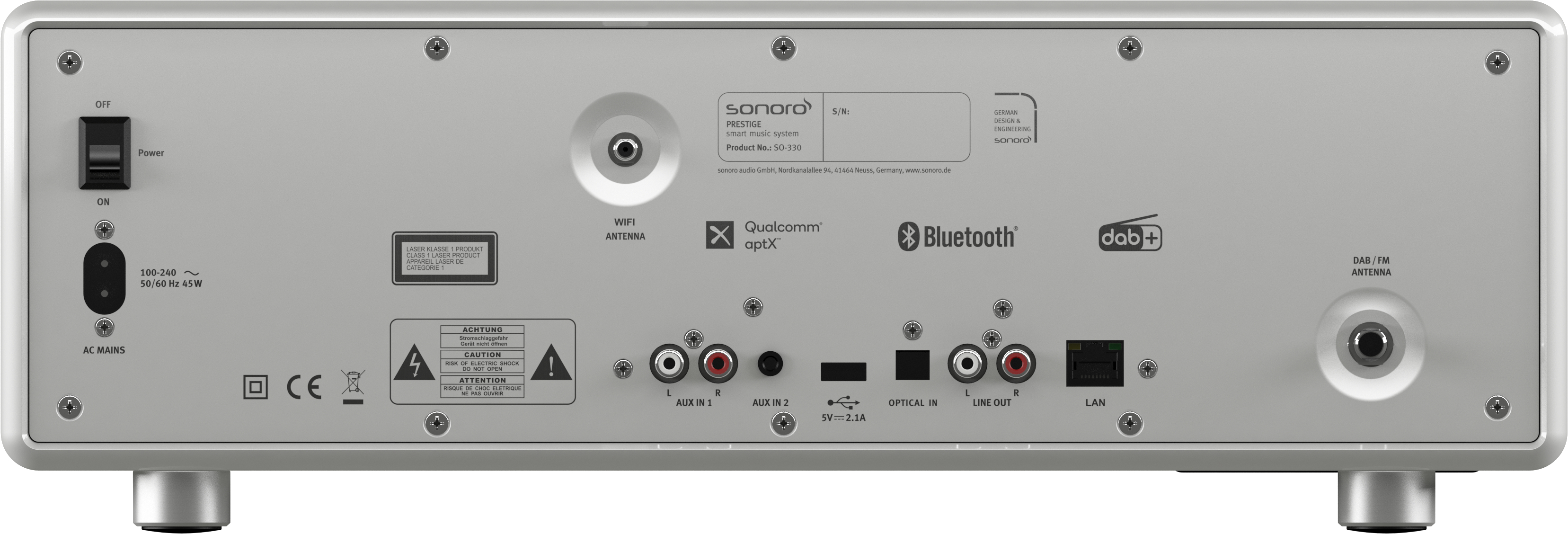 SONORO Prestige Kompaktanlage (Silber)
