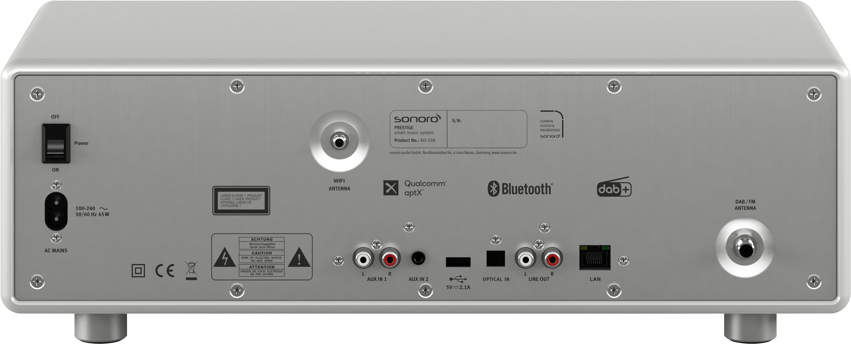SONORO Prestige Kompaktanlage (Silber)