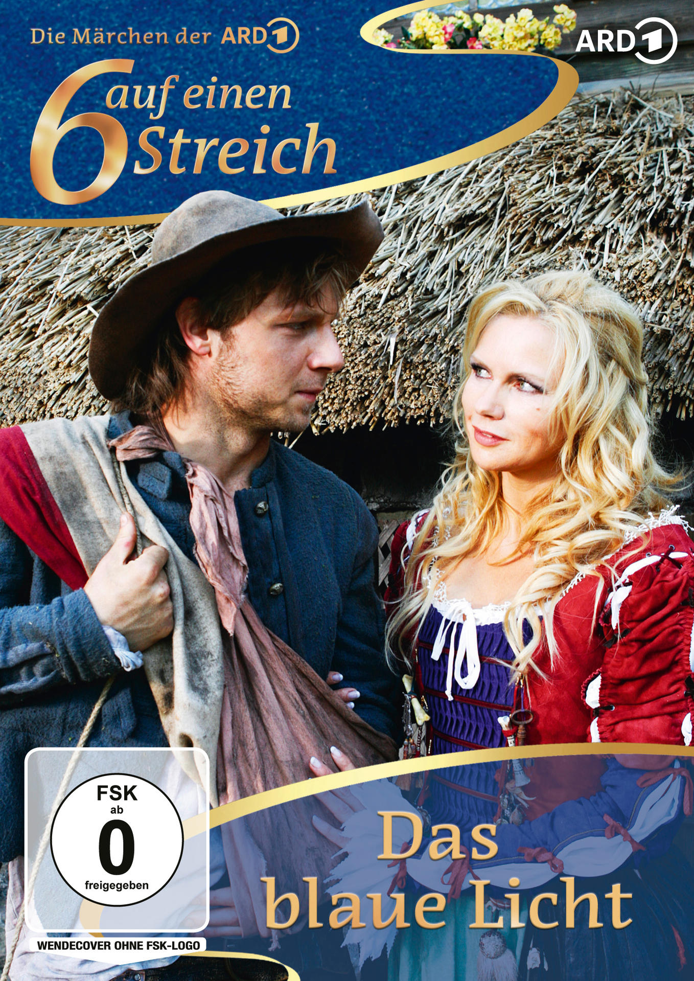 DVD-Cover mit einem Mann und einer Frau, die sich ansehen, Titel: Das blaue Licht.