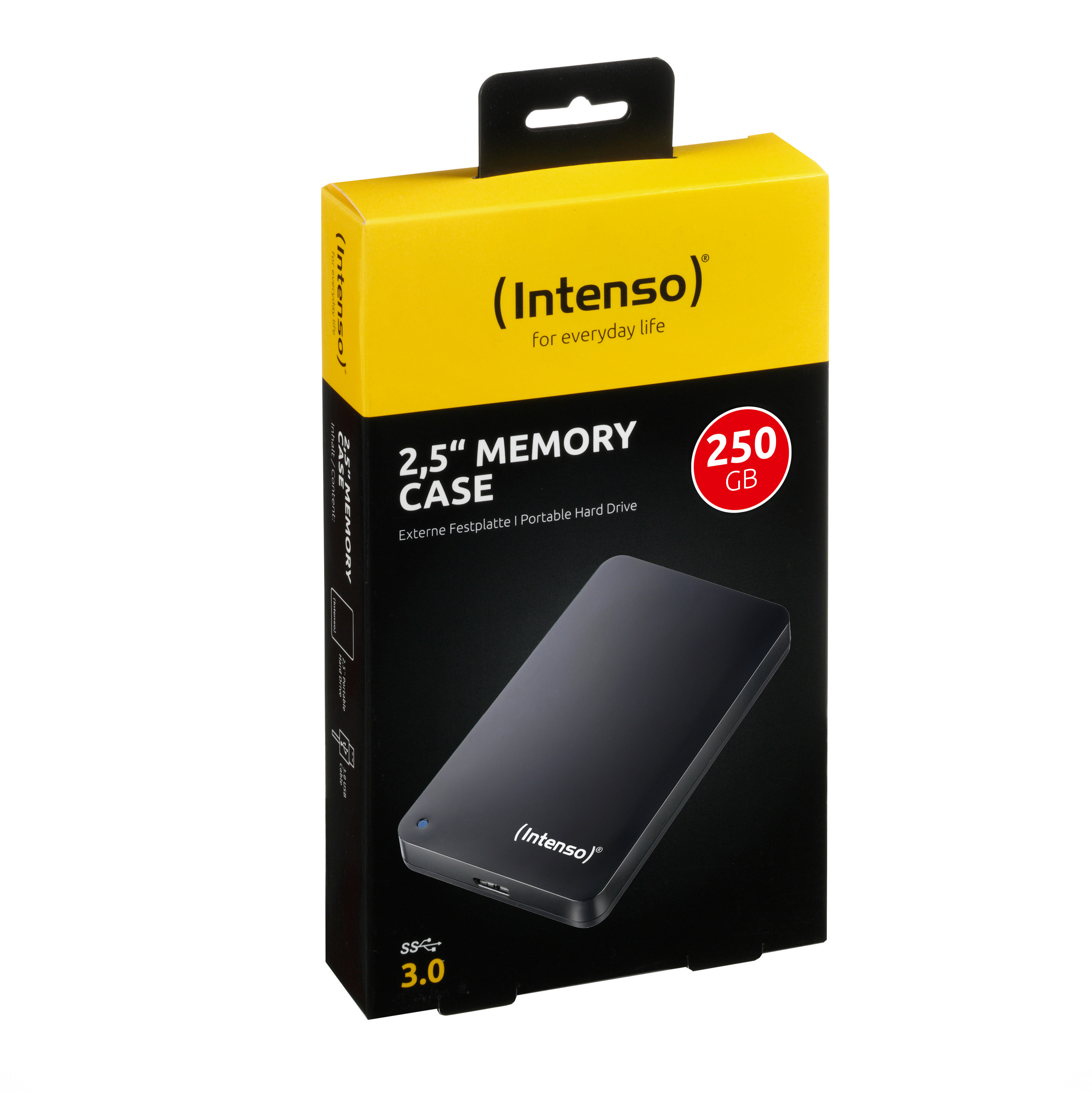INTENSO Externe Festplatte  Festplatte, 250 GB HDD, 2,5 Zoll, extern, Schwarz