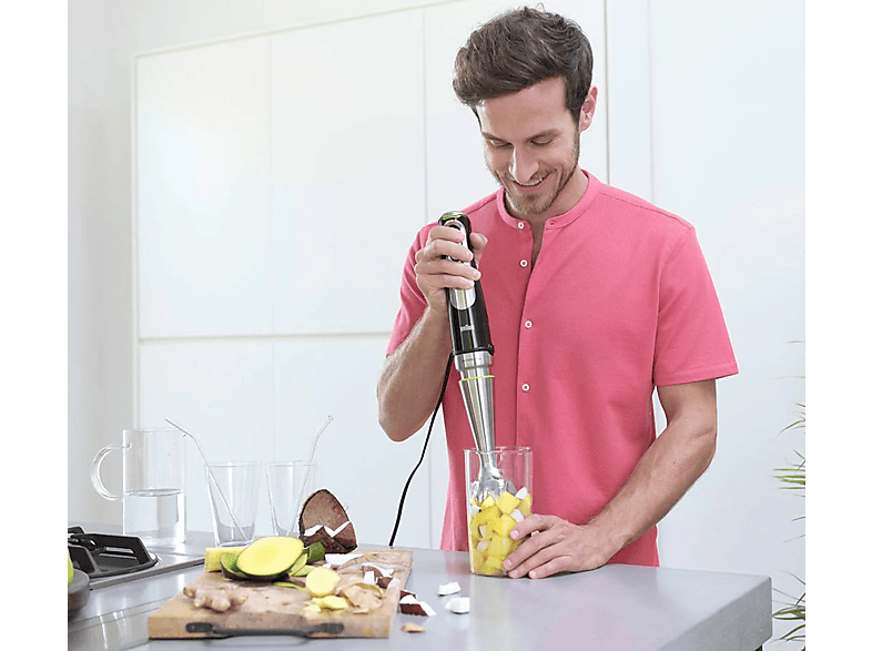 Braun MultiQuick 9 MQ 9135XI Stabmixer (Schwarz/Edelstahl, 1200 Watt, Zerkleinerer: 500ml, Messbecher: 600 ml) — Foto 3 von 5