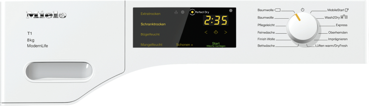 MIELE TWD360 WP 8kg Wärmepumpentrockner T1 White Edition (8 kg, A++, Lotosweiß)