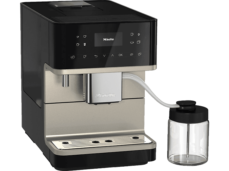 MIELE CM 6360 MilkPerfection Kaffeevollautomat Obsidianschwarz/CleanSteelMetallic