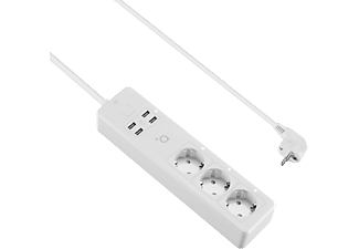 ACME SH3103 Okos Wifi elosztó 4 db USB port és 3-as hálózati elosztó, 3m kábelhossz, fehér