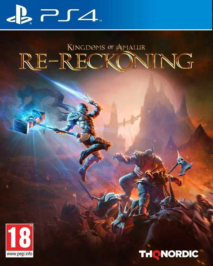 PS4 game cover met een krijger in harnas die vecht. Besneeuwde bergen op de achtergrond.