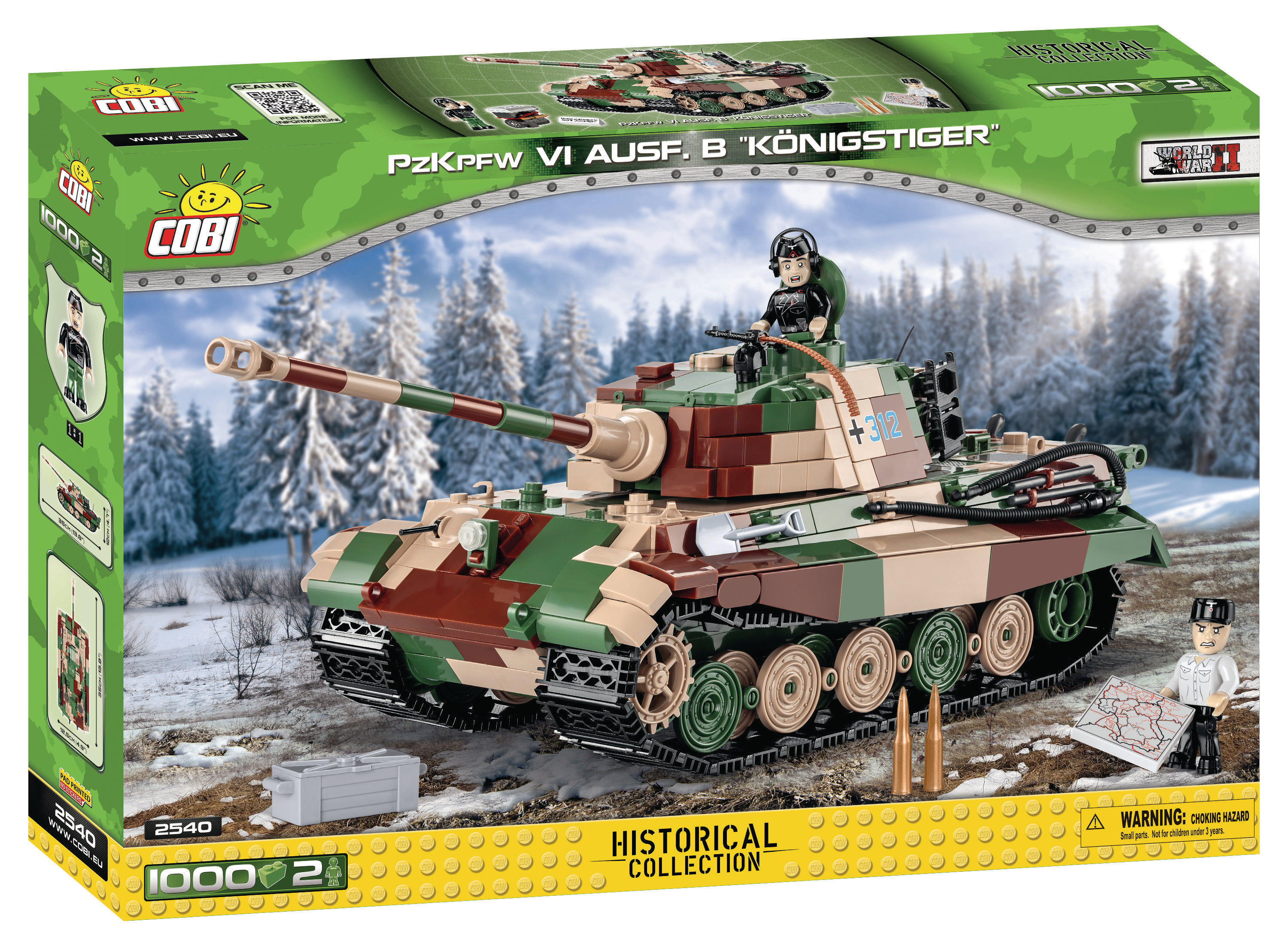 COBI Panzerkampfwagen VI Tiger Ausf. Bausatz, Königstiger B Mehrfarbig