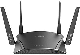 Router WiFi - D-Link DIR-2660, MU-MIMO, Doble banda, Seguridad McAfee , WAN Gigabit, 4 x LAN Gigabit, Negro