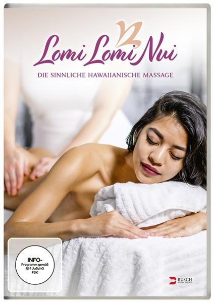 DVD-Cover. Frau erhält eine Massage. Text: Lomi Lomi Nui, Die Sinnliche Hawaiianische Massage.