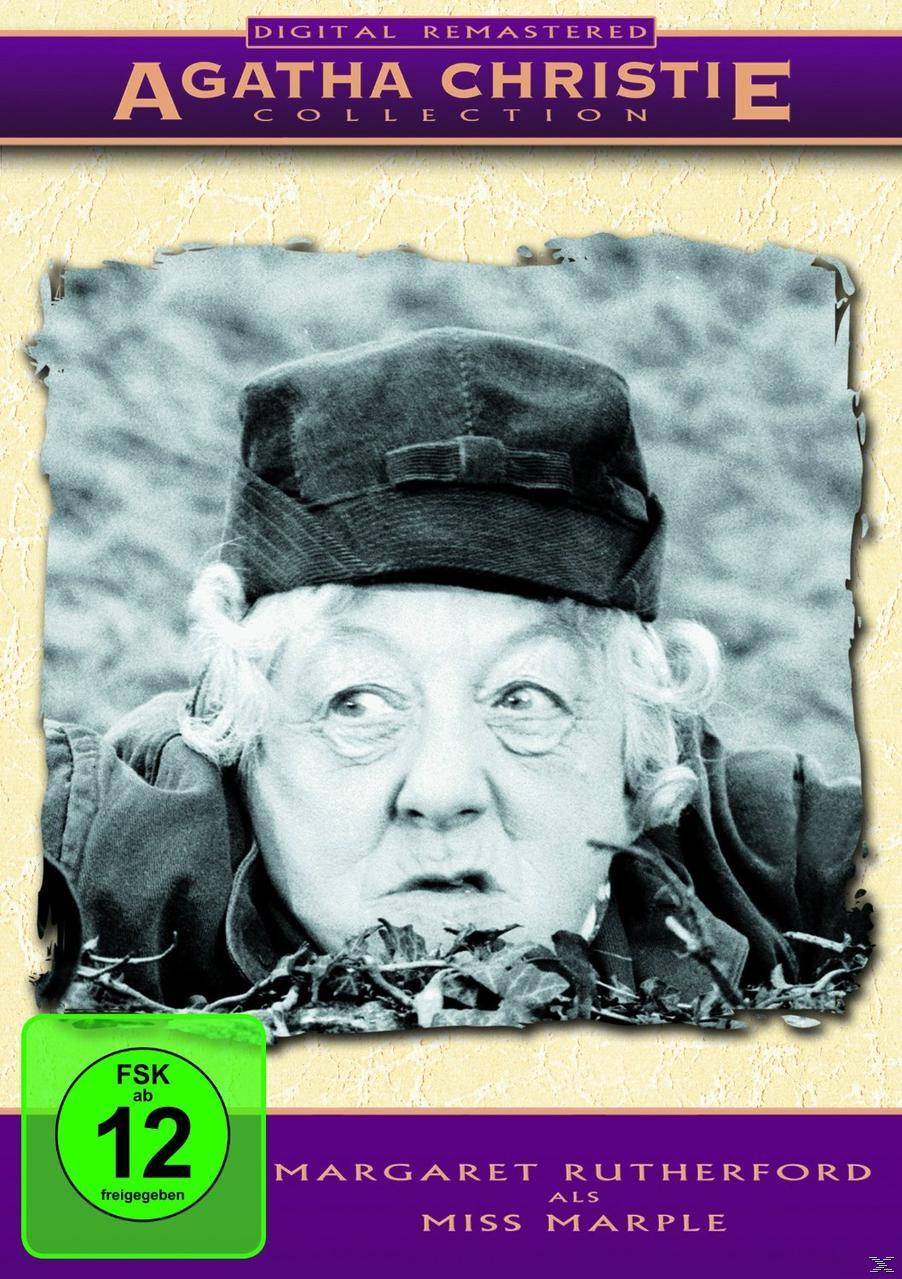 DVD-Cover. Frau mit überraschtem Gesichtsausdruck. Es ist ein Miss Marple-Film.