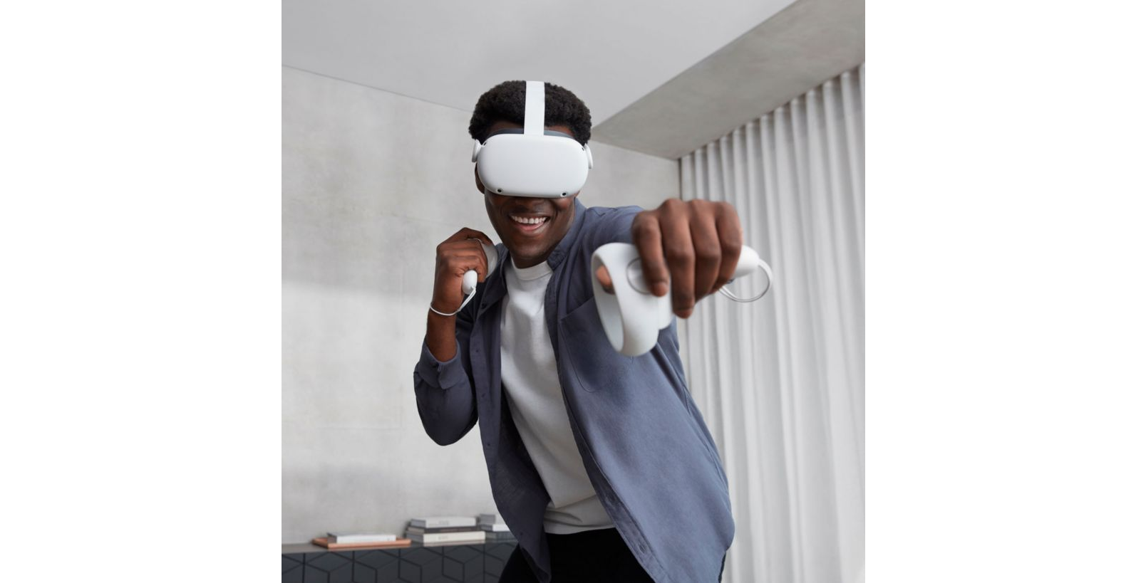 Gafas de realidad virtual - Oculus Quest 2, 256 GB, Vídeo 360º, Blanco