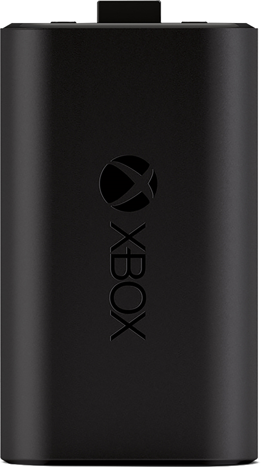 Un bloc-batterie Xbox noir avec le logo Xbox centré sur le devant du bloc.