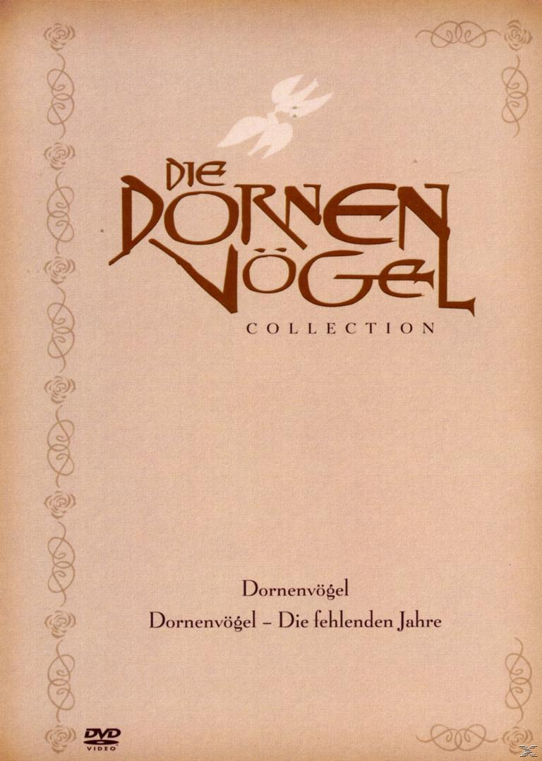 DVD-Cover. Titel: Die Dornenvögel Collection. Beiger Hintergrund mit Text und dekorativen Elementen.