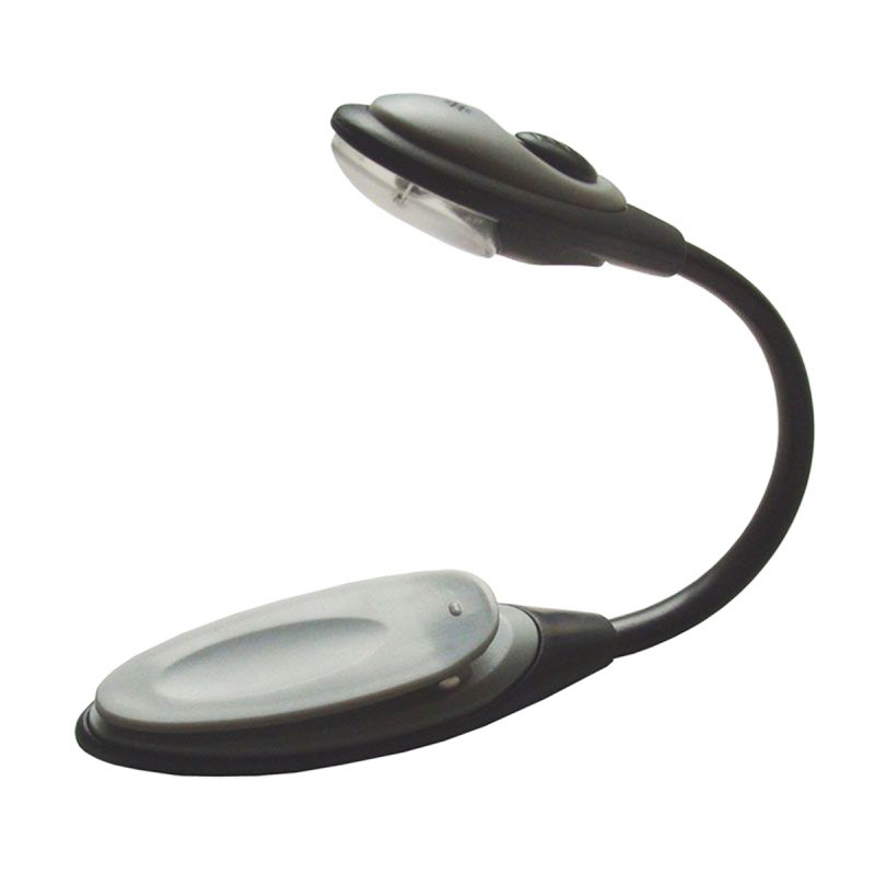 Luz De Lectura neotech con brazo flexible nocturna piza y bombilla led negro clenersa 1 superbrillo pinza