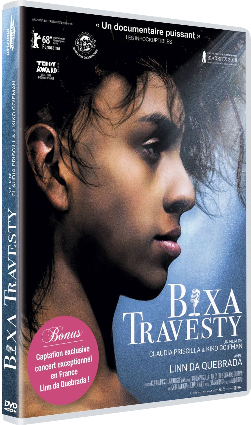 Couverture Blu-ray : Visage de femme, titre du film, jaquette DVD avec texte.
