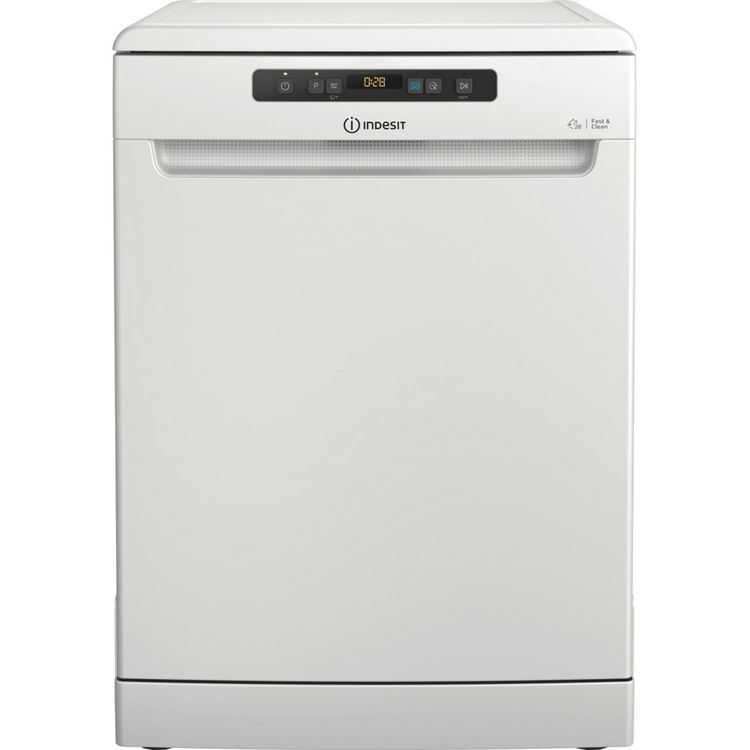 Lavavajillas - Indesit DFO 3T133 A F, 14 cubiertos, 8 programas, 60 cm, Push & Go, Blanco