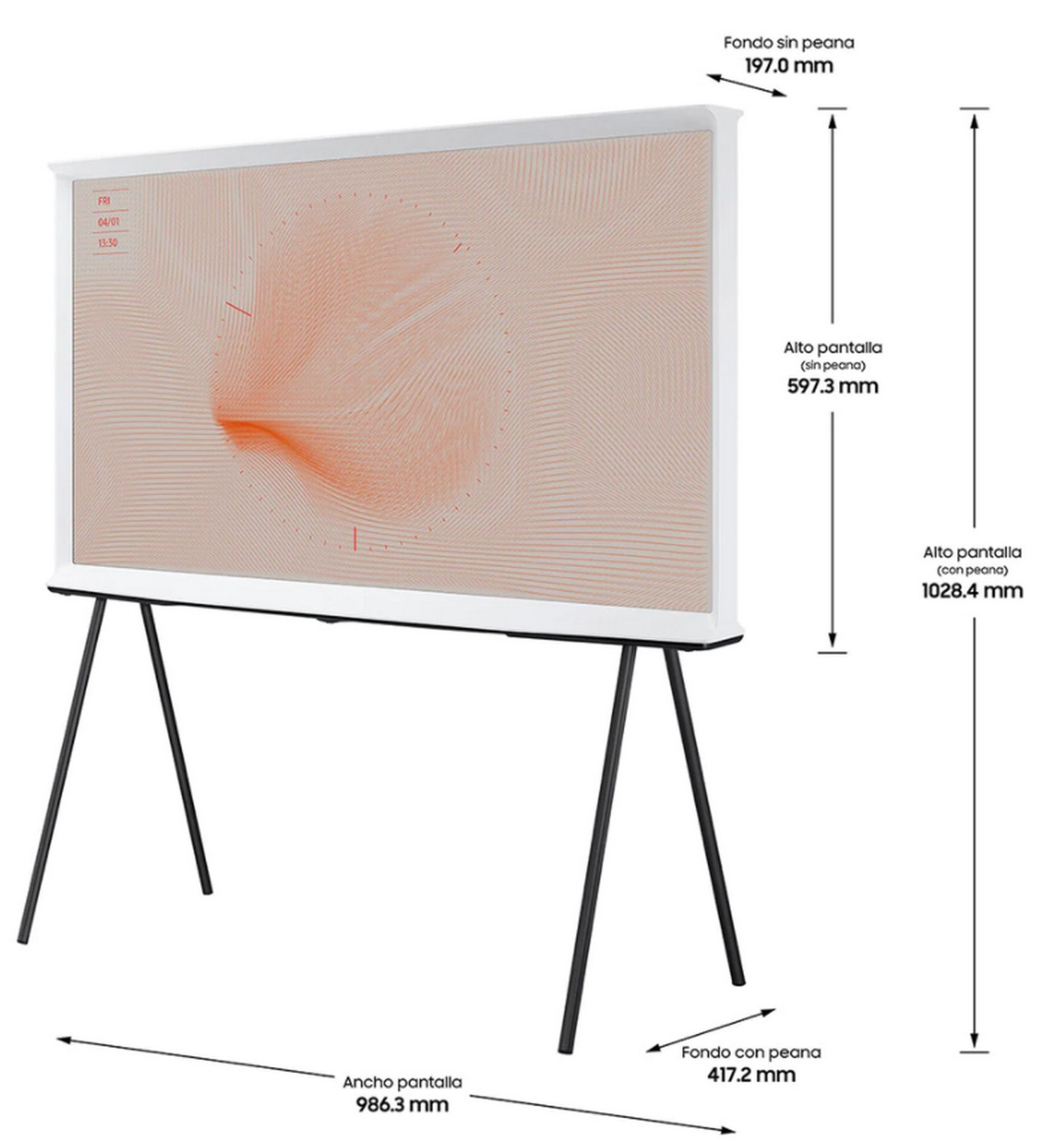 TV QLED 43" - Samsung QE43LS01TBUXXC The Serif, UHD 4K, Smart TV, Inteligente, Control de voz, Quantum, HDR+, Azul