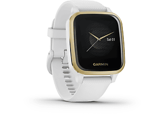 Venu SQ Smartwatch Polymer Silikon, -, Weiß/Gold Smartwatch kaufen. Armband: Silikon, -, Weiß/Gold SATURN