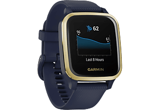 garmin venu sq music blauw/goud metallic goud spray