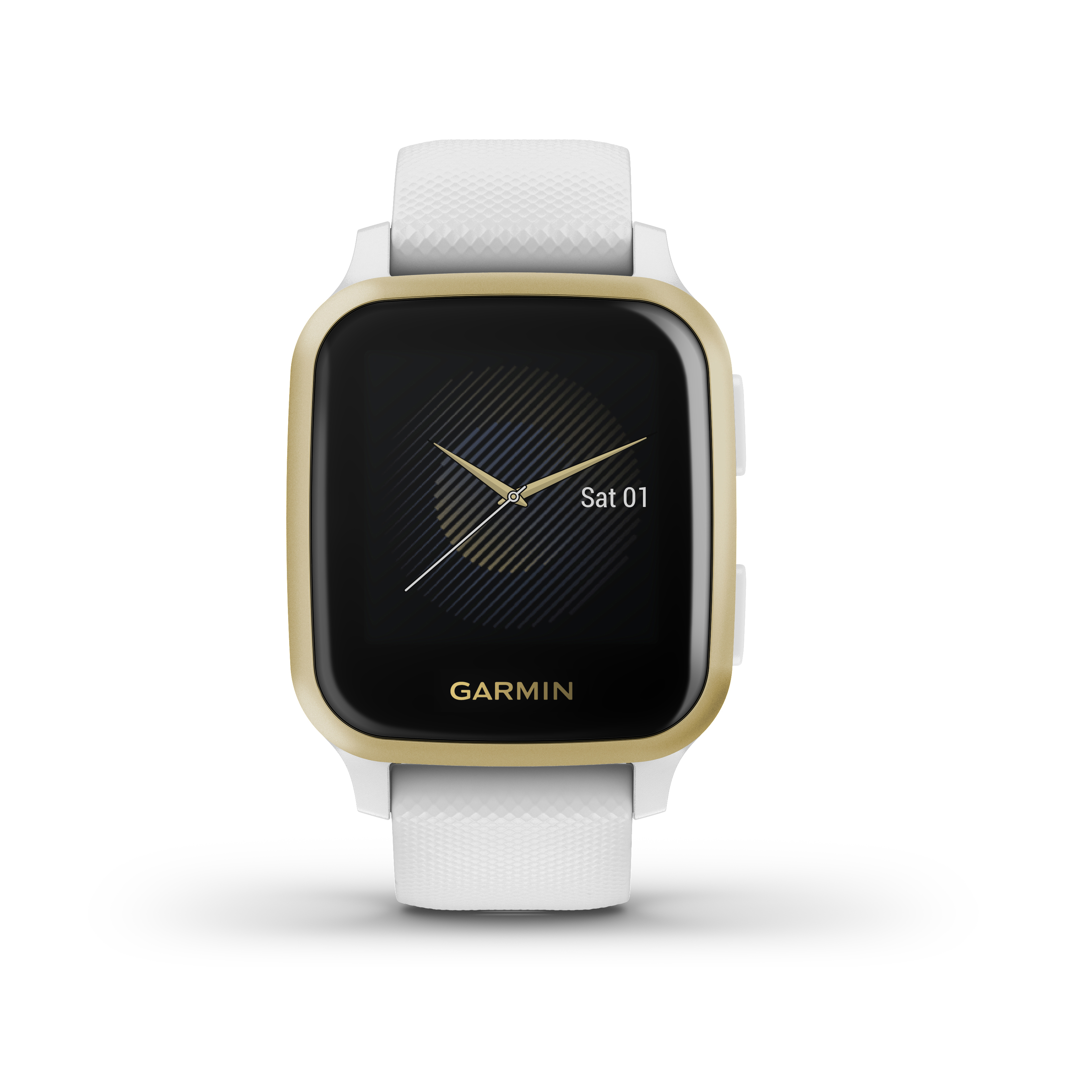 Silikon, Weiß/Gold GARMIN Venu -, SQ Smartwatch Polymer