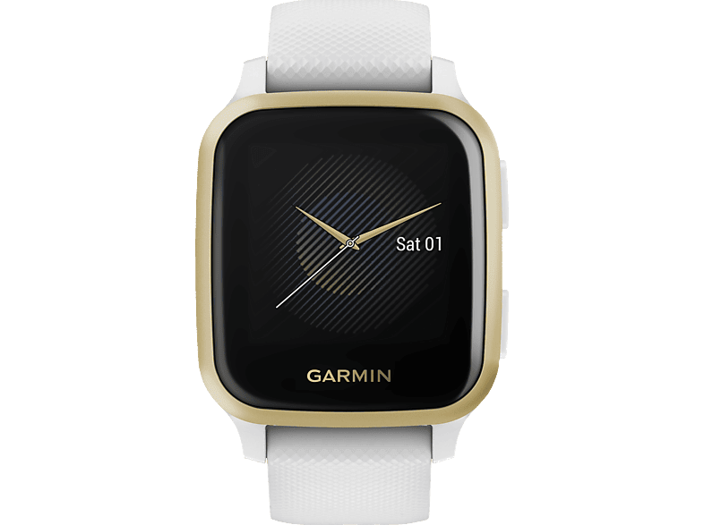 GARMIN Venu SQ Smartwatch Polymer Silikon, -, Weiß/Gold